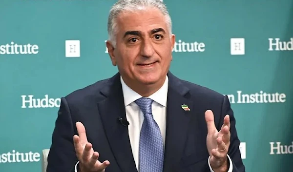 Reza Pahlavi, son of the last Shah of Iran at the Hudson Institute, Washington,  15 January, 2020 (AFP)