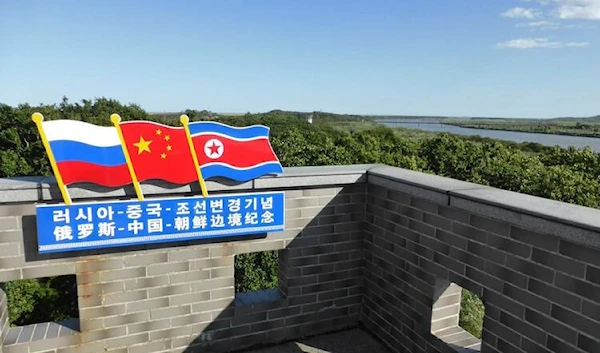 The Trilateral Frontier Memorial at the Observation Deck in the Fangchuan National Scenic Area, September 15, 2019 (Wikepedia)