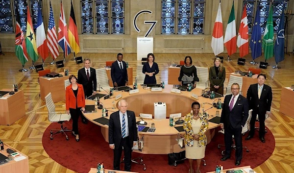 The members of G7 during a working session at a G7 Foreign Ministers Meeting, at the City Hall in Muenster, Germany November 4, 2022 (Reuters)