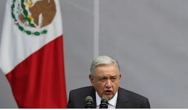 Mexico's President Andres Manuel Lopez Obrador speaks during an event to mark the 85th anniversary of the expropriation of foreign oil firms, in Mexico City, Mexico March 18, 2023. (Reuters)