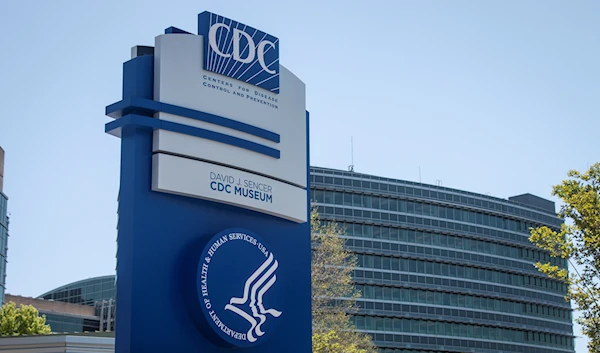 A Centers for Disease Control and Prevention sign stands at the entrance of their offices in Atlanta on April 19, 2022 (AP).