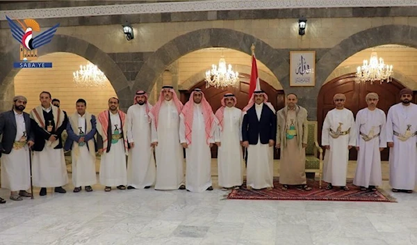 Head of the Supreme Political Council in Yemen meeting with Saudi delegation, March 20, 2023 (SABA)