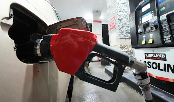 Gas is pumped at a Costco Warehouse in Cranberry, Pennsylvania, on January 23, 2023 (AP)