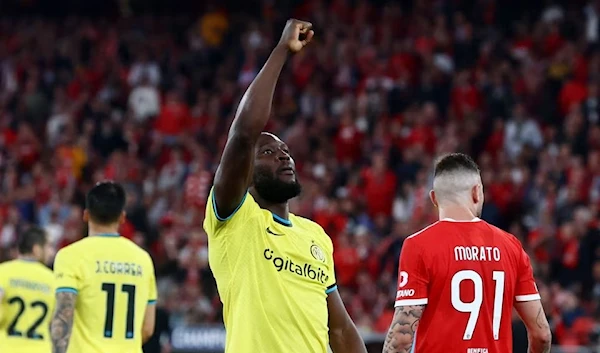 Inter Milan's Romelu Lukaku at Estadio da Luz, in Lisbon, Portugal on April 11, 2023 during the Champions League (Reuters)