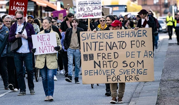 Anti-NATO protests in Sweden as the country hosts large military drill