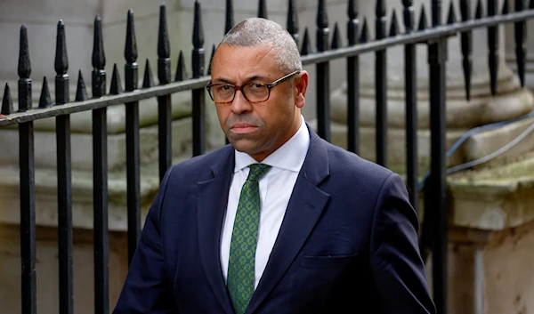 James Cleverly outside Number 10 Downing Street, in London, Britain, on October 25, 2022 (Reuters)