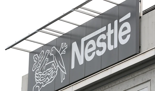 The company's logo is seen at a Nestle plant in Konolfingen, Switzerland on September 28, 2020 (Reuters)