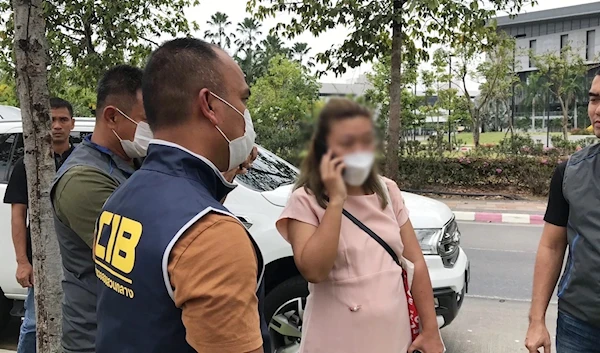 The woman, aged in her 30s, was arrested in Bangkok on Tuesday over the killings. (Twitter)