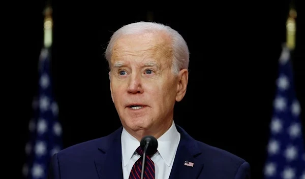 US President Joe Biden speaks at a news conference with Canadian Prime Minister Justin Trudeau, Ottowa, Ontario, Canada, 24 March 2023. (Reuters)