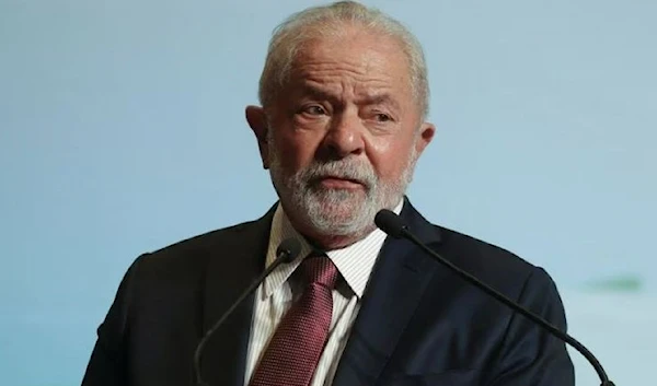 Former Brazilian President Luiz Inacio Lula da Silva speaks during an event with MORENA lawmakers in Mexico City, Mexico, March 2, 2022.(Reuters)