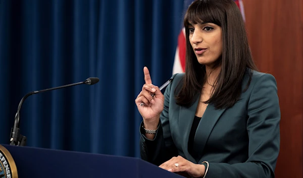 Pentagon Deputy Press Secretary Sabrina Singh holds a press briefing in the Pentagon Press Briefing Room, Washington, January 19, 2023 (DoD)