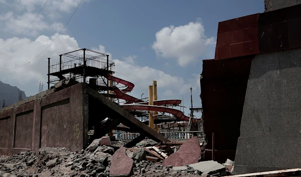 This Feb. 17, 2018, photo shows a damaged theme park in Aden, Yemen. (AP)