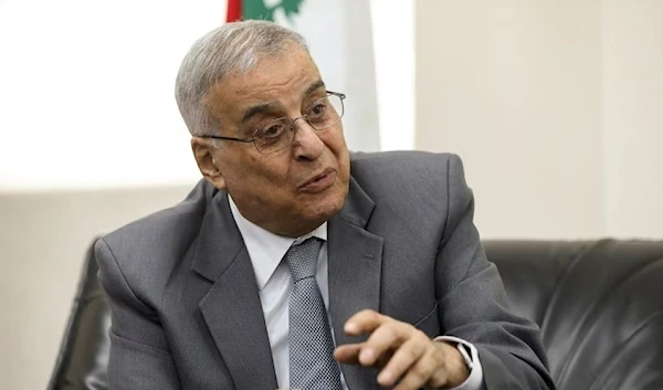 Lebanese Foreign Minister Abdallah Bou Habib answers questions during his interview with Reuters at the Ministry of Foreign Affairs in Beirut, Lebanon, 2 November 2021. (Reuters)