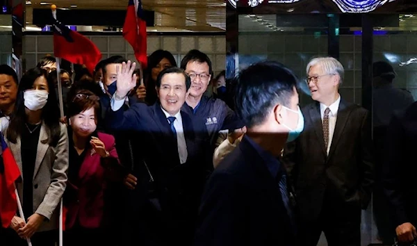 Former Taiwanese President Ma Ying-jeou arrives at Taoyuan international airport after concluding his 12-day trip to China in Taoyuan, Taiwan April 7, 2023. (REUTERS)