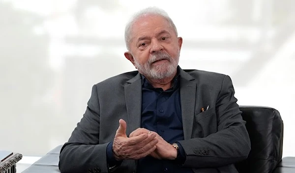 Brazilian President Luiz Inacio Lula da Silva meets with government officials  in Brazil, January 9,2023. (AP)