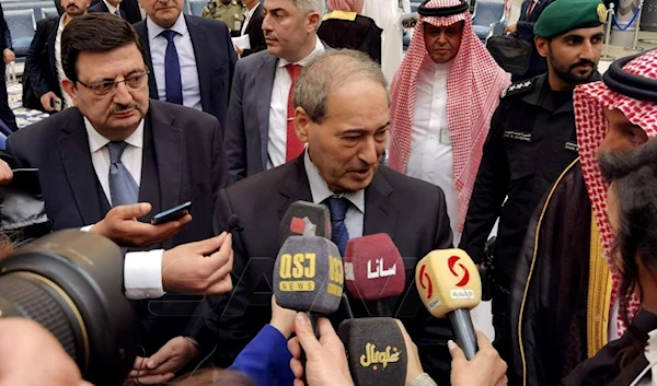 Syrian Foreign Minister Faisal arrives in Jeddah, Saudi Arabia, 15 May 2023. (SANA)