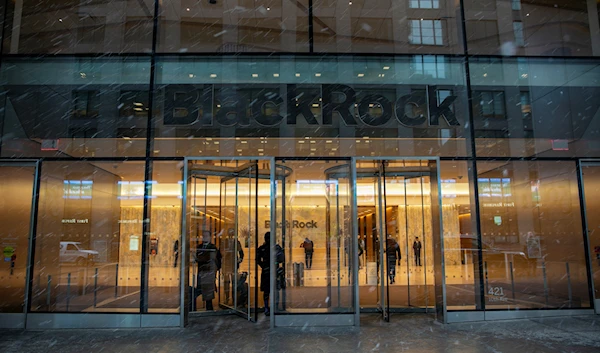 The BlackRock investment company is in the Hudson Yards neighborhood of New York City on Tuesday, March 14, 2023 (AP)