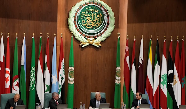 Arab leaders at the Arab League headquarters in Cairo, Egypt, February 12, 2023 (AP)