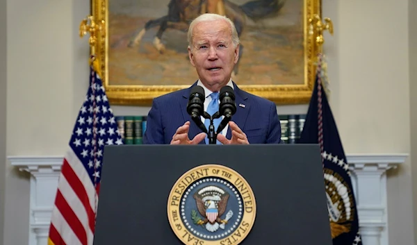 President Joe Biden speaks about the debt limit talks in the Roosevelt Room of the White House, Wednesday, May 17, 2023, in Washington (AP Photo/Evan Vucci)