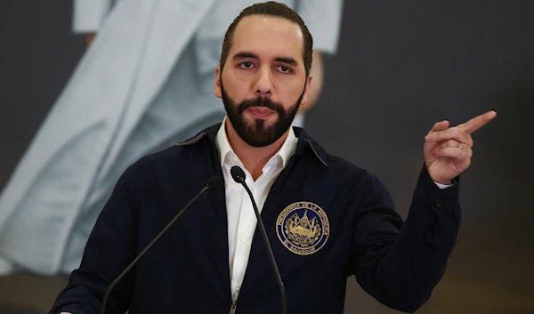 El Salvador's President Nayib Bukele speaks during a news conference in San Salvador, El Salvador, June 28, 2022 (REUTERS)