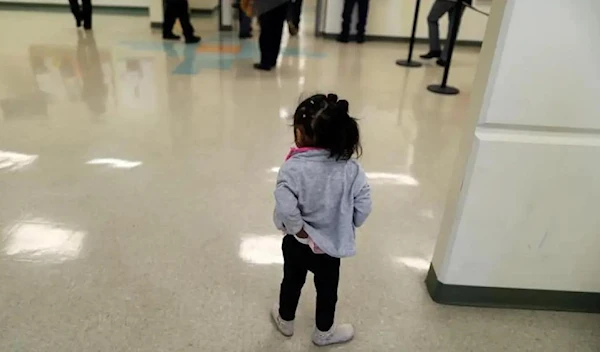 A girl stands in the lobby of the Adelanto immigration detention center, in Adelanto, California, U.S., April 13, 2017 (Reuters)