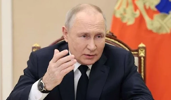 Russian President Vladimir Putin takes part in the opening ceremony of the Year of Teacher and Mentor, via video link in Moscow, Russia March 2, 2023. (Sputnik)