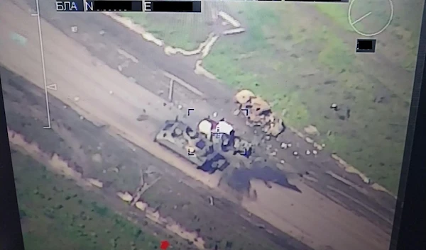 M113 transporter and other vehicles destroyed by Wagner's artillery on their way to Bakhmut. May 2, 2023 (Wagner PMC)