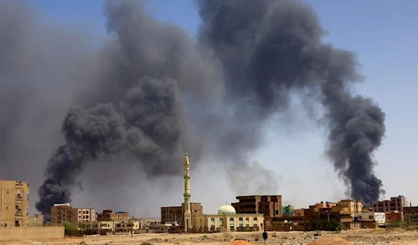 smoke rises above buildings after aerial bombardment, during clashes between the paramilitary Rapid Support Forces and the army in Khartoum North, Sudan, May 1, 2023. (Reuters)