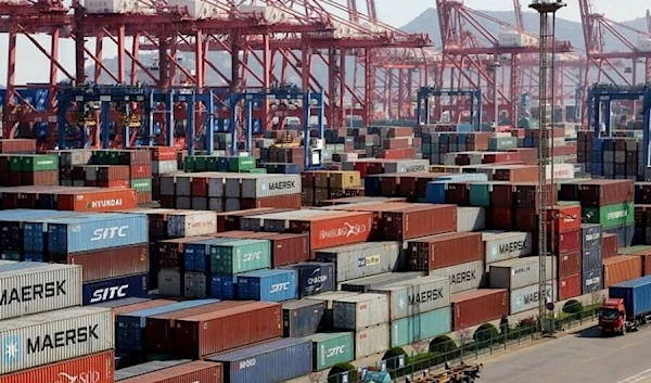 Containers are seen at the Yangshan Deep-Water Port in Shanghai, China October 19, 2020. (Reuters)