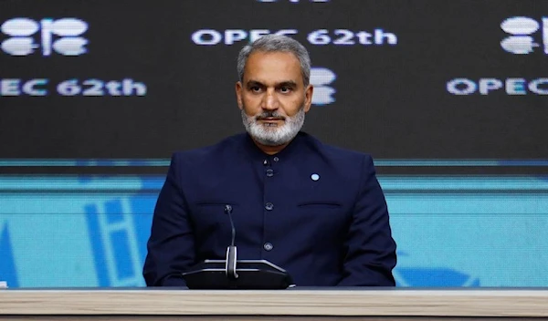 Secretary General of the Organization of the Petroleum Exporting Countries (OPEC), Haitham Al-Ghais speaks at a meeting marking the 62nd anniversary of the organization, in Caracas, Venezuela, 14 September 2022. (Reuters)