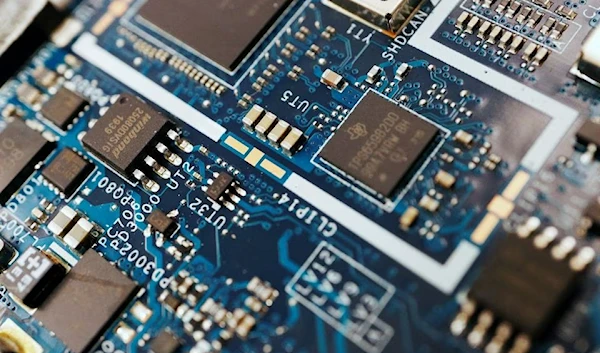 Semiconductor chips are seen on a circuit board of a computer in this illustration picture taken February 25, 2022. (Reuters)