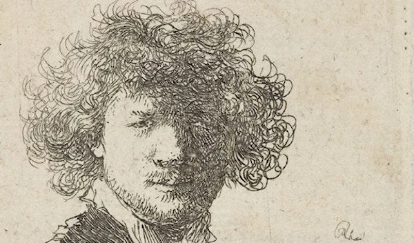 Rembrandt, Self-Portrait with curly hair, c. 1629 (The Rembrandt House Museum, Amsterdam, Netherlands)