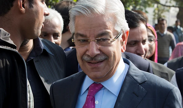 Pakistani Defense Minister Khawaja Asif leaves the Supreme Court in Islamabad, Pakistan, Monday, Nov. 7, 2016. (AP)