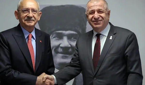 Kemal Kilicdaroglu (left) with Umit Ozdag. (Reuters)