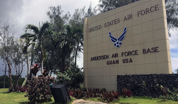 The front entrance sign for Anderson Air Force base is seen in Yigo, Guam on Thursday morning, Aug. 10, 2017. (AP)