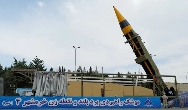 New ballistic missile unveiled in Tehran, Iran, May 25 2023. (Reuters)