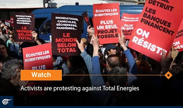 Activists are protesting against Total Energies