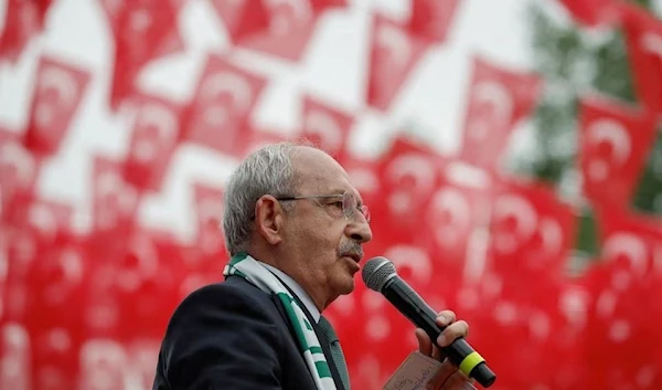 Turkish opposition leader and presidential candidate Kemal Kilicdaroglu speaks at a rally in Bursa, Turkey, May 11 2023. (Reuters)