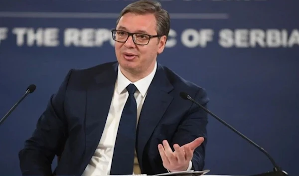 Serbian President Aleksandar Vučić adressing the situation in northern Kosovo. (Serbian Presidency)