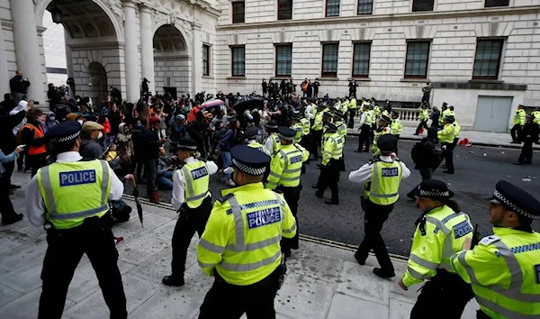 Police officers in London in 2020 (Reuters)