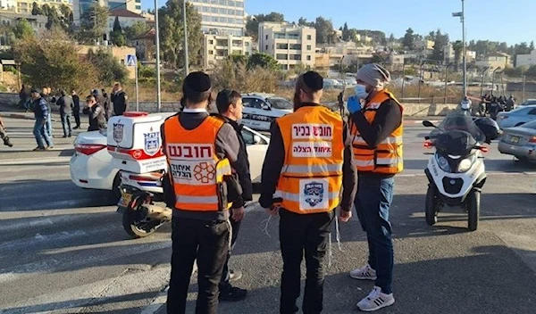 Israeli occupation police at the scene of the operation (social media)