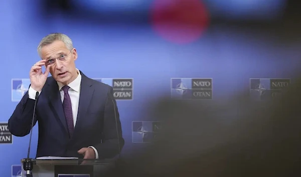 NATO Secretary General Jens Stoltenberg speaks during a news conference following. Meeting of defense ministers at NATO headquarters in Brussels, Wednesday, Feb. 15, 2023. (AP)