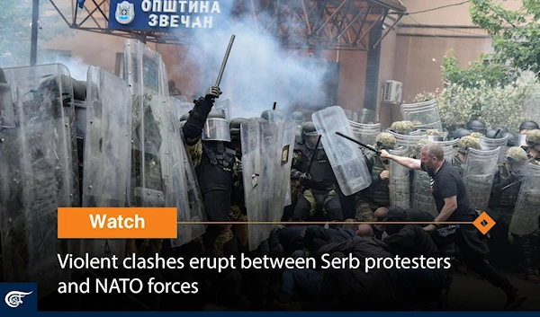 Violent clashes erupt between Serb protesters and NATO forces