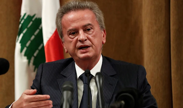 Riad Salameh, the governor of Lebanon's Central Bank, speaks during a press conference, in Beirut, Lebanon, Nov. 11, 2019. (AP)