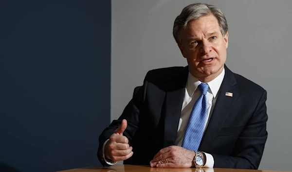 FBI Director Christopher Wray during an interview with AP on December 9, 2019, in Washington, US (AP)