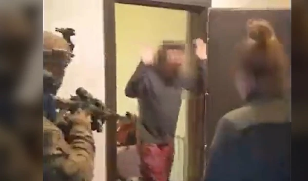 A photo shows the Security Service of Ukraine (SBU) on Friday arresting Gonzalo Lira. (Twitter)