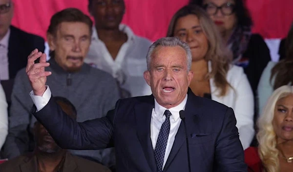 Robert F. Kennedy Jr. delivers a speech announcing his candidacy for the Democratic presidential nomination in Boston, Massachusetts, US, April 19, 2023. (Reuters)