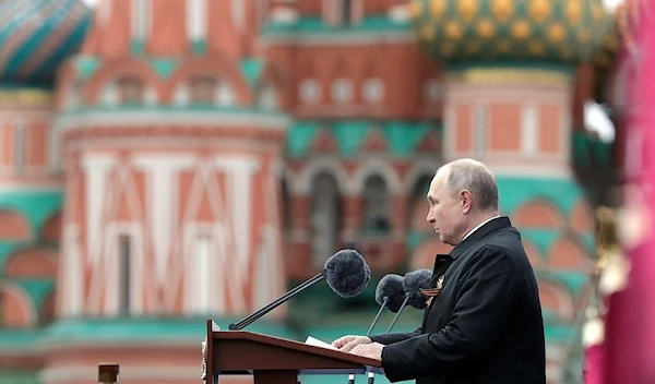 Putin giving a speech in commemoration of Victory Day, May 9 2021 (Kremlin)