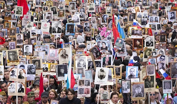 Immortal Regiment March in Berlin commemorating Victory Day