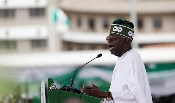 Nigerian President Bola Tinubu speak at a ceremony in Abuja, Nigeria, May 29 2023. (Reuters)